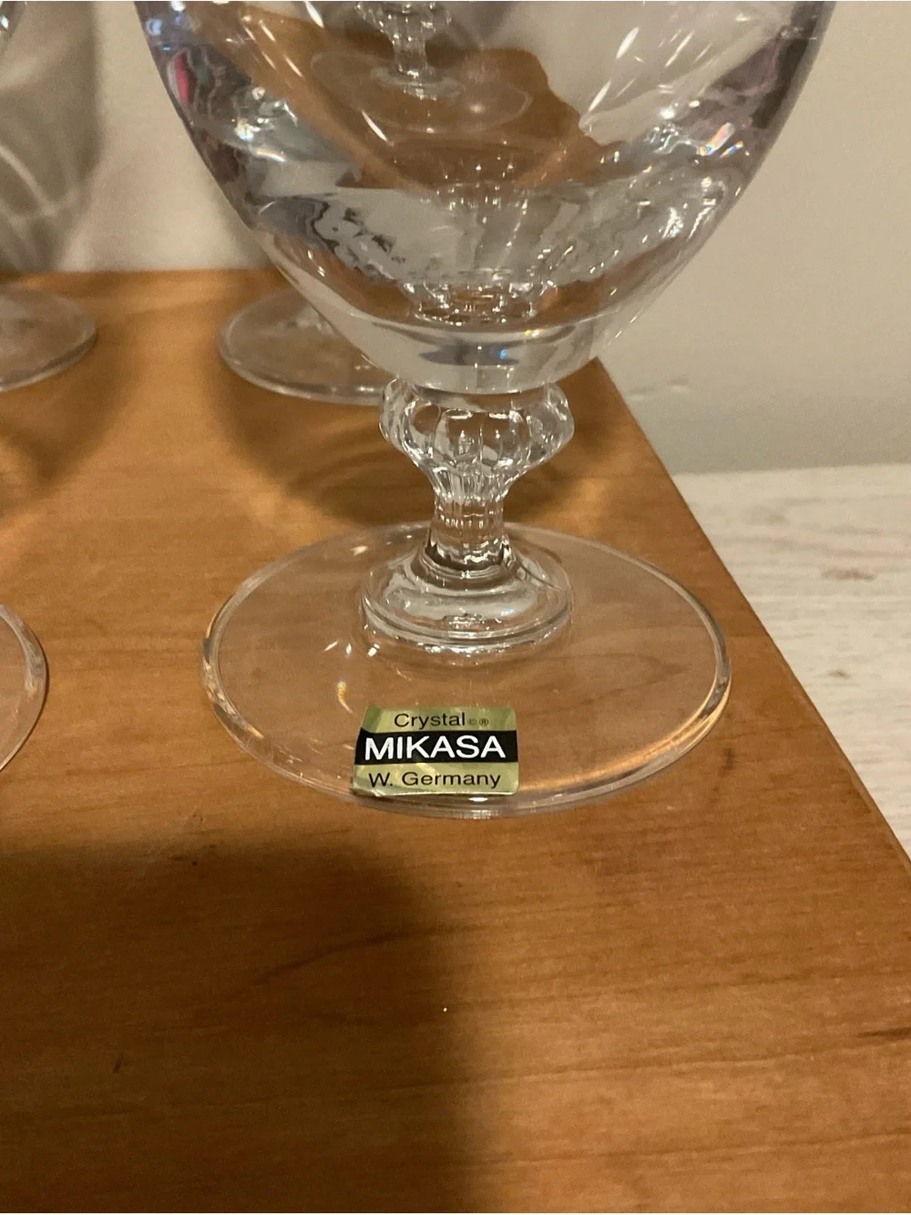 Mikasa Clear Crystal Stemmed Goblet Set - Transparent